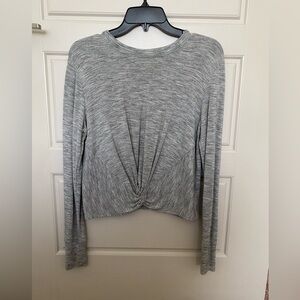 XS heather-gray cropped long sleeve by Athleta
